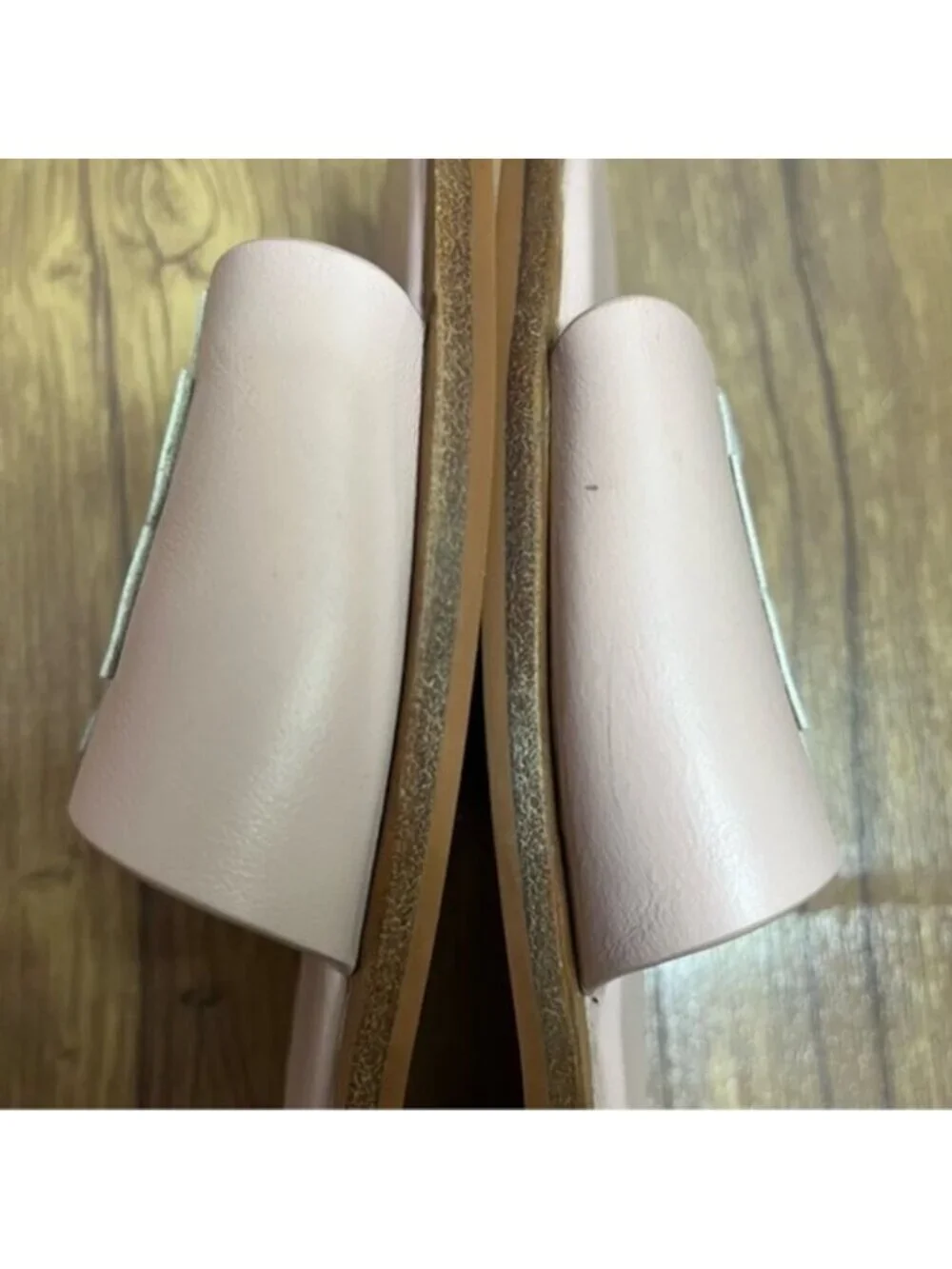Tory Burch Ines Slides Sea Shell Pink Calf Leather Size‎ 7.5 US